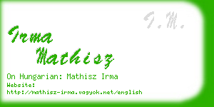 irma mathisz business card